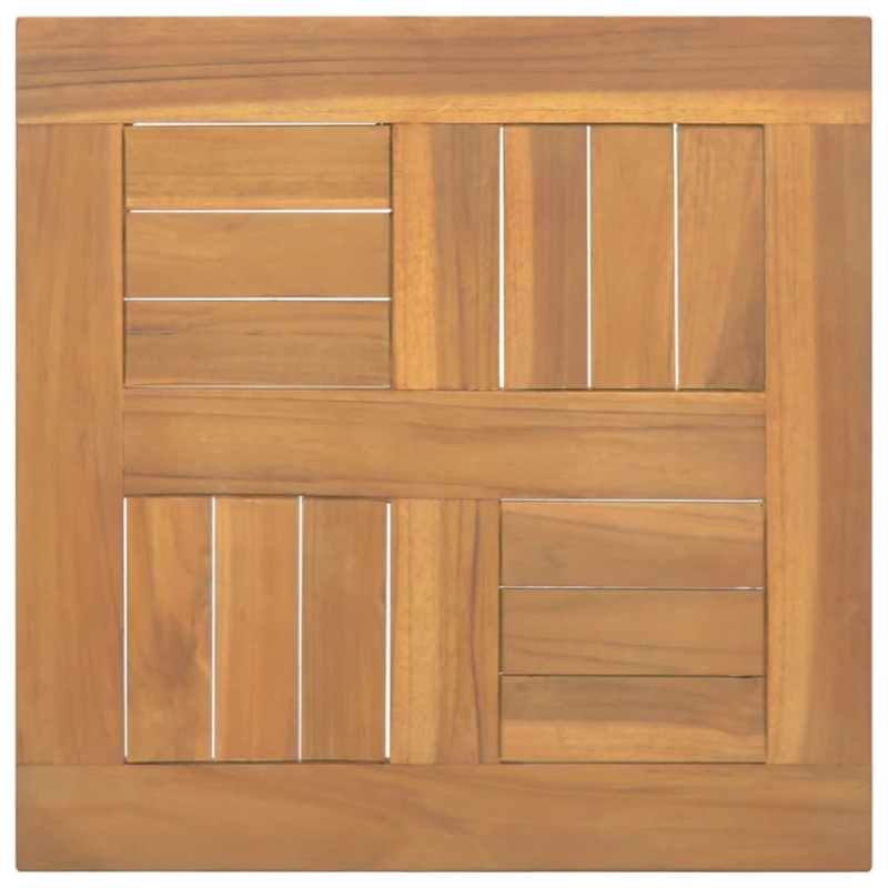 vidaXL Piano Tavolo Quadrato 40x40x2,5 cm in Legno Massello di Teak vidaXL Piano Tavolo Quadrato 40x40x2,5 cm in Legno Massello di Teak