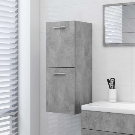 vidaXL Armadio da Bagno Grigio Cemento 30x30x80 cm in Truciolato