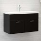 vidaXL Mobile Sottolavabo Nero 80x38,5x46 cm in Truciolato vidaXL Mobile Sottolavabo Nero 80x38,5x46 cm in Truciolato