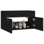 vidaXL Mobile Sottolavabo Nero 80x38,5x46 cm in Truciolato vidaXL Mobile Sottolavabo Nero 80x38,5x46 cm in Truciolato