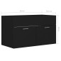 vidaXL Mobile Sottolavabo Nero 80x38,5x46 cm in Truciolato vidaXL Mobile Sottolavabo Nero 80x38,5x46 cm in Truciolato