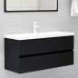 vidaXL Mobile Sottolavabo Nero 100x38,5x45 cm in Truciolato vidaXL Mobile Sottolavabo Nero 100x38,5x45 cm in Truciolato
