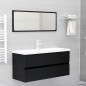 vidaXL Mobile Sottolavabo Nero 100x38,5x45 cm in Truciolato vidaXL Mobile Sottolavabo Nero 100x38,5x45 cm in Truciolato