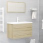 vidaXL Mobile Sottolavabo Rovere Sonoma 80x38,5x48 cm in Truciolato vidaXL Mobile Sottolavabo Rovere Sonoma 80x38,5x48 cm in Truciolato