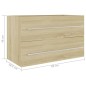 vidaXL Mobile Sottolavabo Rovere Sonoma 80x38,5x48 cm in Truciolato vidaXL Mobile Sottolavabo Rovere Sonoma 80x38,5x48 cm in Truciolato