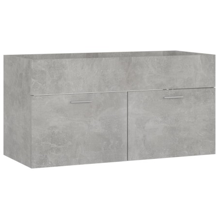 vidaXL Mobile Sottolavabo Grigio Cemento 90x38,5x46 cm in Truciolato