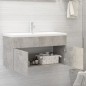 vidaXL Mobile Sottolavabo Grigio Cemento 90x38,5x46 cm in Truciolato vidaXL Mobile Sottolavabo Grigio Cemento 90x38,5x46 cm in Truciolato