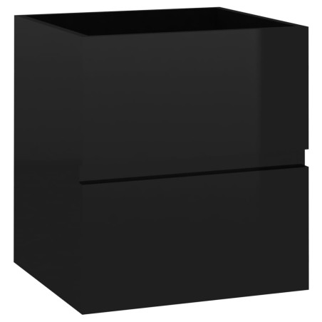 vidaXL Mobile Sottolavabo Nero Lucido 41x38,5x45 cm in Truciolato