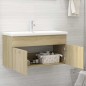 vidaXL Mobile Sottolavabo Rovere Sonoma 90x38,5x46 cm in Truciolato vidaXL Mobile Sottolavabo Rovere Sonoma 90x38,5x46 cm in Truciolato