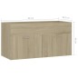 vidaXL Mobile Sottolavabo Rovere Sonoma 90x38,5x46 cm in Truciolato vidaXL Mobile Sottolavabo Rovere Sonoma 90x38,5x46 cm in Truciolato