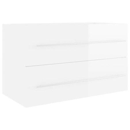 vidaXL Mobile Sottolavabo Bianco Lucido 80x38,5x48 cm in Truciolato