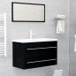 vidaXL Mobile Sottolavabo Nero 80x38,5x48 cm in Truciolato vidaXL Mobile Sottolavabo Nero 80x38,5x48 cm in Truciolato