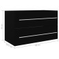 vidaXL Mobile Sottolavabo Nero 80x38,5x48 cm in Truciolato vidaXL Mobile Sottolavabo Nero 80x38,5x48 cm in Truciolato