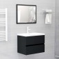 vidaXL Mobile Sottolavabo Nero 60x38,5x45 cm in Truciolato vidaXL Mobile Sottolavabo Nero 60x38,5x45 cm in Truciolato