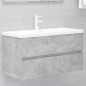 vidaXL Mobile Sottolavabo Grigio Cemento 90x38,5x45 cm in Truciolato vidaXL Mobile Sottolavabo Grigio Cemento 90x38,5x45 cm in Truciolato