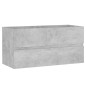 vidaXL Mobile Sottolavabo Grigio Cemento 90x38,5x45 cm in Truciolato vidaXL Mobile Sottolavabo Grigio Cemento 90x38,5x45 cm in Truciolato