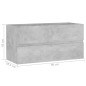 vidaXL Mobile Sottolavabo Grigio Cemento 90x38,5x45 cm in Truciolato vidaXL Mobile Sottolavabo Grigio Cemento 90x38,5x45 cm in Truciolato