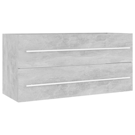 vidaXL Mobile Sottolavabo Grigio Cemento 100x38,5x48 cm in Truciolato