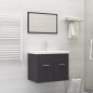 vidaXL Set Mobili da Bagno 2 pz Grigio in Truciolato vidaXL Set Mobili da Bagno 2 pz Grigio in Truciolato