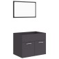 vidaXL Set Mobili da Bagno 2 pz Grigio in Truciolato vidaXL Set Mobili da Bagno 2 pz Grigio in Truciolato