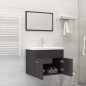 vidaXL Set Mobili da Bagno 2 pz Grigio in Truciolato vidaXL Set Mobili da Bagno 2 pz Grigio in Truciolato