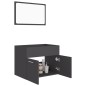 vidaXL Set Mobili da Bagno 2 pz Grigio in Truciolato vidaXL Set Mobili da Bagno 2 pz Grigio in Truciolato