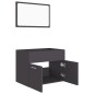 vidaXL Set Mobili da Bagno 2 pz Grigio in Truciolato vidaXL Set Mobili da Bagno 2 pz Grigio in Truciolato
