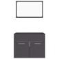 vidaXL Set Mobili da Bagno 2 pz Grigio in Truciolato vidaXL Set Mobili da Bagno 2 pz Grigio in Truciolato