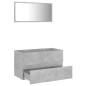 vidaXL Set Mobili da Bagno 2 pz Grigio Cemento in Truciolato vidaXL Set Mobili da Bagno 2 pz Grigio Cemento in Truciolato