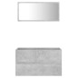vidaXL Set Mobili da Bagno 2 pz Grigio Cemento in Truciolato vidaXL Set Mobili da Bagno 2 pz Grigio Cemento in Truciolato