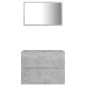 vidaXL Set Mobili da Bagno 2 pz Grigio Cemento in Truciolato vidaXL Set Mobili da Bagno 2 pz Grigio Cemento in Truciolato