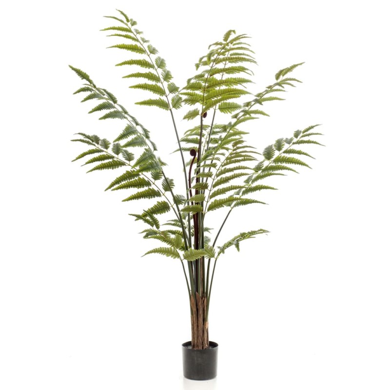 Emerald Felce di Cuoio Artificiale 150 cm in Vaso Verde Emerald Felce di Cuoio Artificiale 150 cm in Vaso Verde