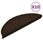 vidaXL Tappetini Adesivi per Scale 10 pz Marroni 56x17x3 cm Agugliati vidaXL Tappetini Adesivi per Scale 10 pz Marroni 56x17x3 cm Agugliati