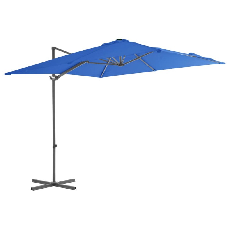vidaXL Ombrellone a Sbalzo con Palo in Acciaio 250x250 cm Azzurro vidaXL Ombrellone a Sbalzo con Palo in Acciaio 250x250 cm Azzurro