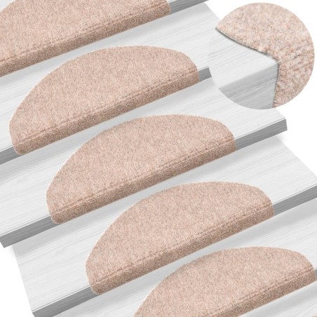 vidaXL Tappetini Adesivi per Scale 10 pz Marroni 65x21x4 cm Agugliati