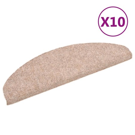 vidaXL Tappetini Adesivi per Scale 10 pz Marroni 65x21x4 cm Agugliati