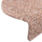 vidaXL Tappetini Adesivi per Scale 10 pz Marroni 65x21x4 cm Agugliati