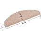 vidaXL Tappetini Adesivi per Scale 10 pz Marroni 65x21x4 cm Agugliati