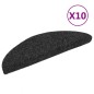 vidaXL Tappetini Adesivi per Scale 10pz 56x17x3 cm Neri Agugliati vidaXL Tappetini Adesivi per Scale 10pz 56x17x3 cm Neri Agugliati