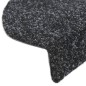 vidaXL Tappetini Adesivi per Scale 10pz 56x17x3 cm Neri Agugliati vidaXL Tappetini Adesivi per Scale 10pz 56x17x3 cm Neri Agugliati