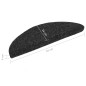 vidaXL Tappetini Adesivi per Scale 10pz 56x17x3 cm Neri Agugliati vidaXL Tappetini Adesivi per Scale 10pz 56x17x3 cm Neri Agugliati