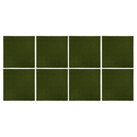 vidaXL Piastrelle in Erba Sintetica 8 pz 50x50x2,5 cm Gomma