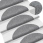 vidaXL Tappetini per Scale Adesivi 10 pz 56x17x3 cm Grigio Chiaro