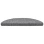 vidaXL Tappetini per Scale Adesivi 10 pz 56x17x3 cm Grigio Chiaro