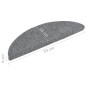 vidaXL Tappetini per Scale Adesivi 10 pz 56x17x3 cm Grigio Chiaro