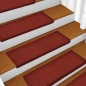 vidaXL Tappetini per Scale 5 pz Bordeaux 65x21x4 cm Tessuto Agugliato vidaXL Tappetini per Scale 5 pz Bordeaux 65x21x4 cm Tessuto Agugliato