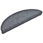 vidaXL Tappetini per Scale 10 pz 56x17x3 cm Grigio Scuro