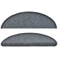 vidaXL Tappetini per Scale 10 pz 56x17x3 cm Grigio Scuro