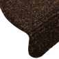 vidaXL Tappetini Adesivi per Scale 5 pz Marroni 65x21x4 cm Agugliati