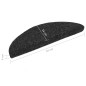 vidaXL Tappetini Adesivi per Scale 5 pz 56x17x3 cm Neri Agugliati